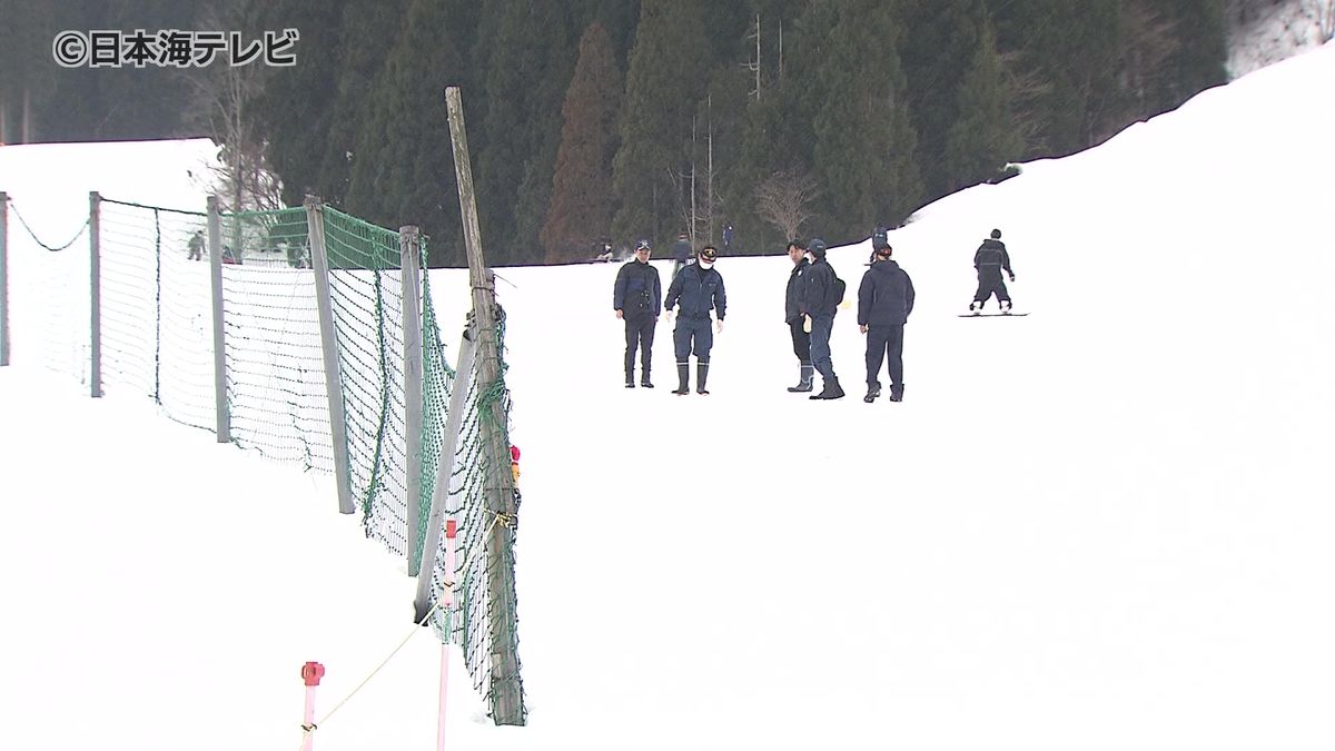 スノーボード中の男性が、防護ネットに衝突し死亡　鳥取県若桜町