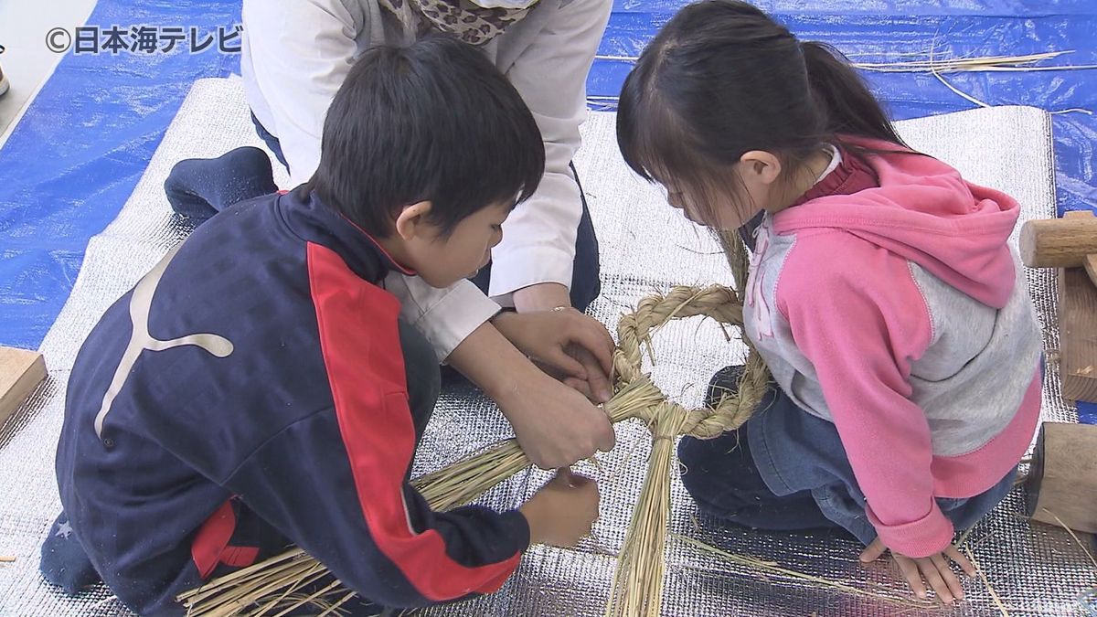 「いいお正月になるように」　家族によるしめ縄教室開催　新年に願い込め　鳥取県米子市