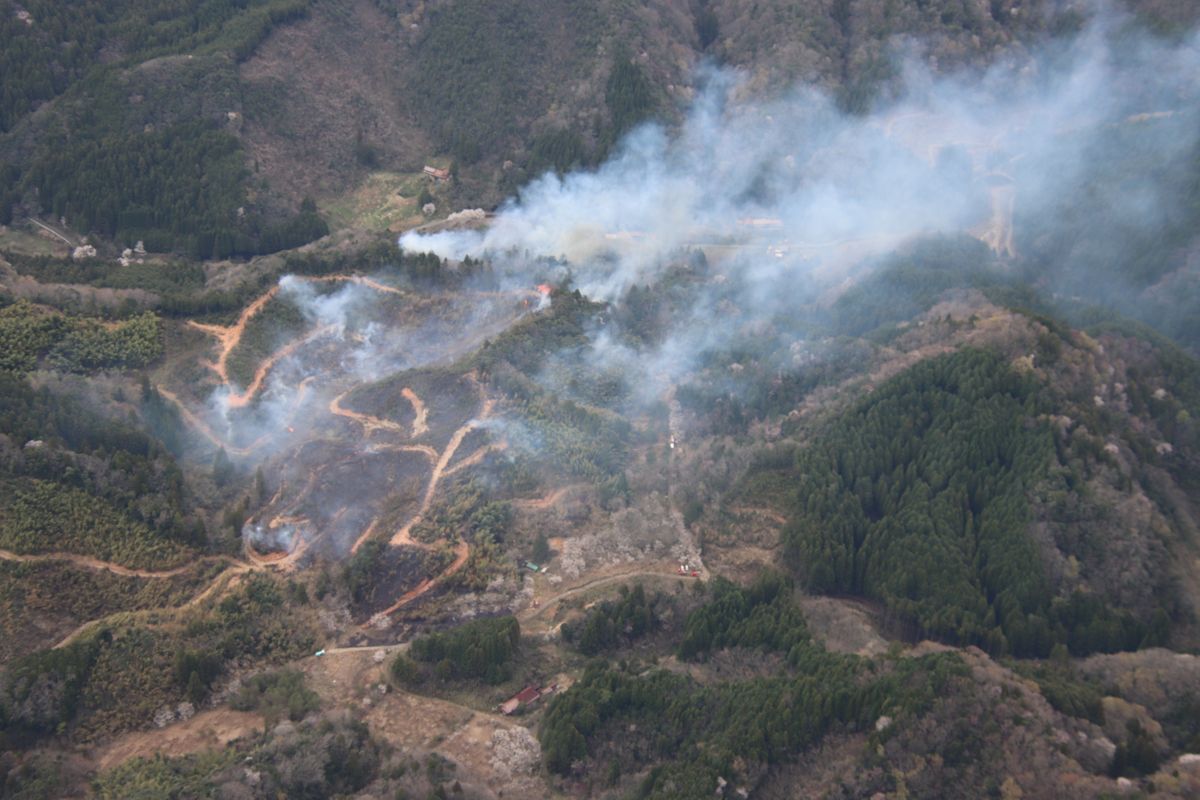 【続報】島根県江津市桜江町で8日に発生した大規模な林野火災　9日午後5時半ごろに鎮火　