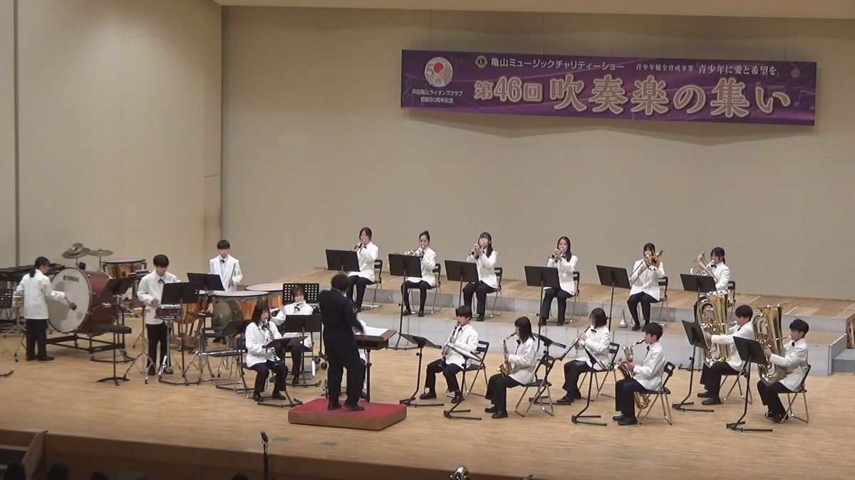 キッチン用品を楽器に見立てた演奏も　吹奏楽チャリティーコンサート　中高生や社会人の楽団なども参加　島根県浜田市