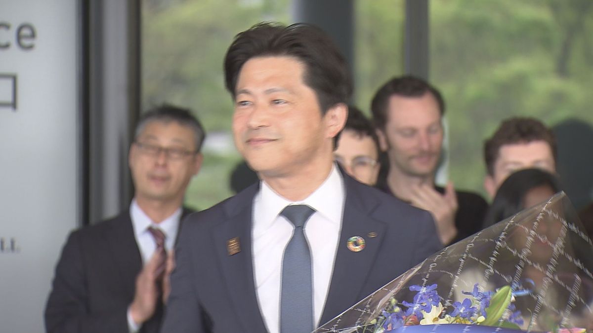 「できない理由を探すのではなくできる工夫を考えたい」　再選を果たした上定昭仁市長が初登庁　子育て支援や駅前の再開発、企業支援に力を入れ、雇用とにぎわいの充実を図りたい　島根県松江市