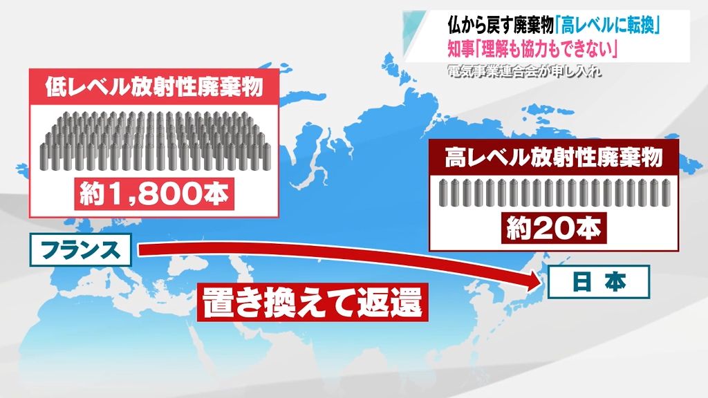 宮下知事「六ヶ所に受け入れる施設がない状況の中　門前払い」電事連の返還ガラス固化体の輸送計画