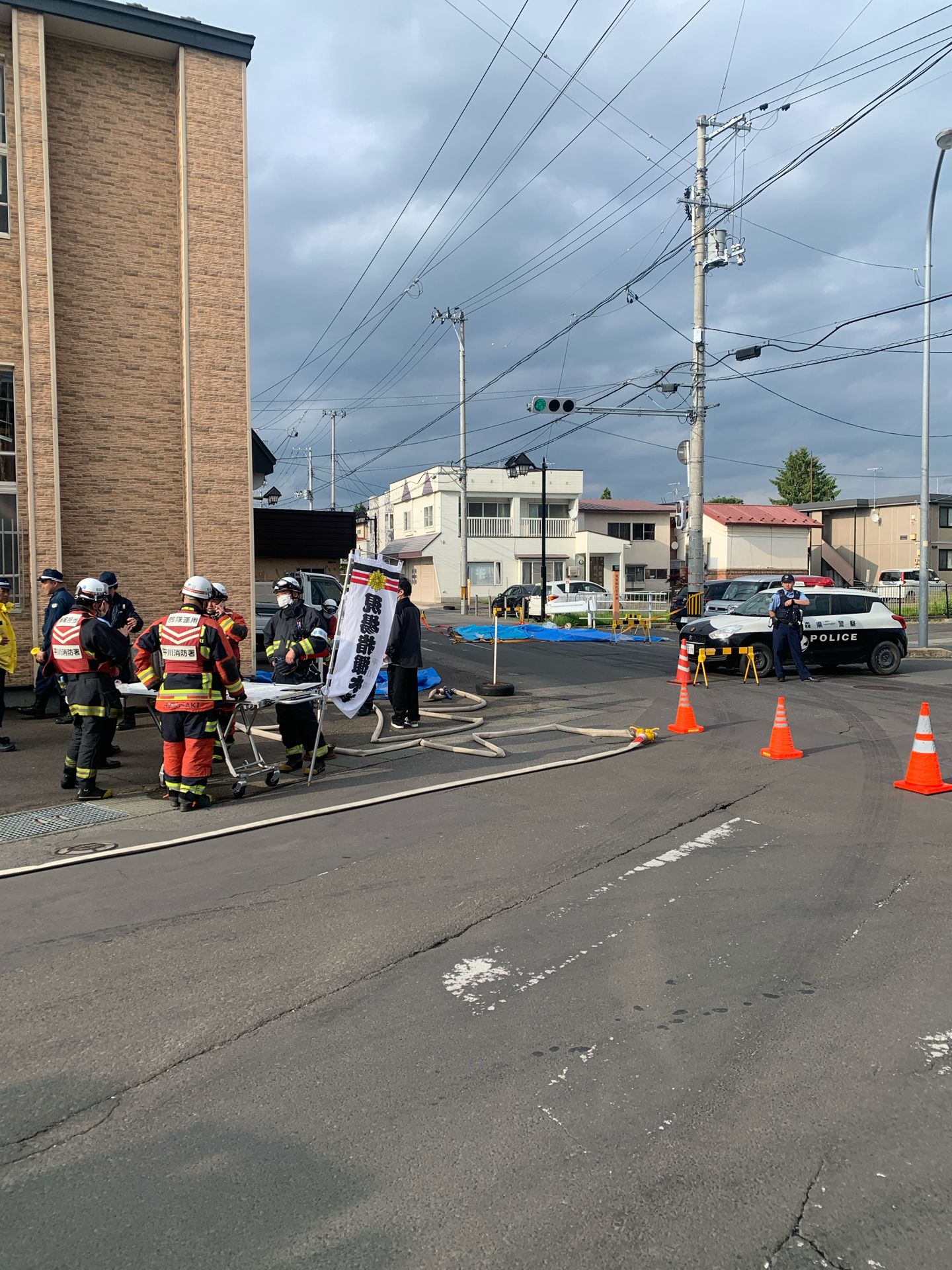 追記あり・「危険性なし」】津軽尾上駅近くの住宅地で“化学特殊災害