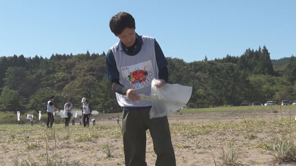 景勝地の清掃奉仕に汗　サンデー「これからも環境を維持し続けるためにも参加していきたい」