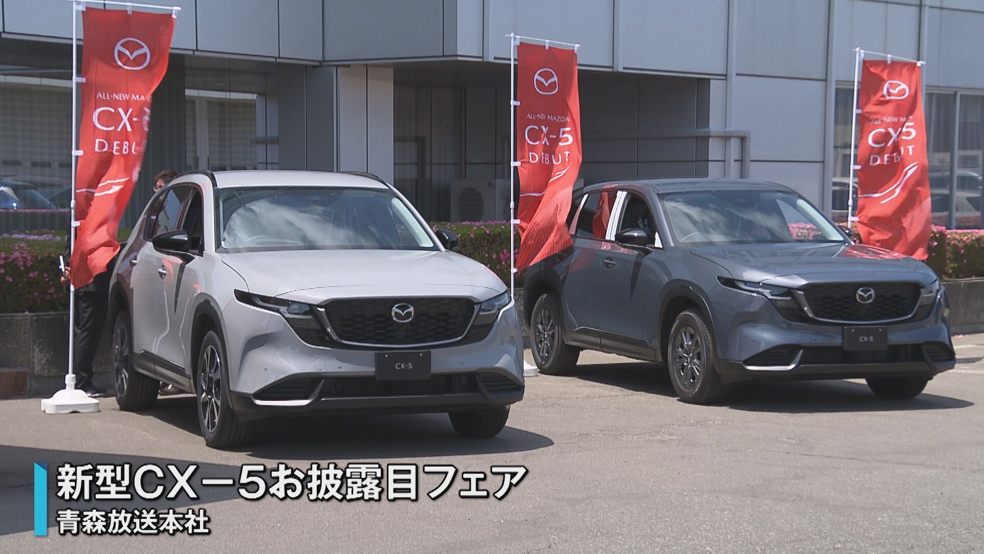 マツダ新型車の展示会 青森放送本社が会場 新型モデル5台を含む15台
