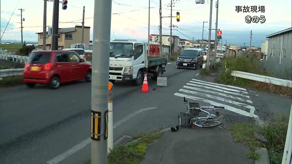 横断中の女性はねられ重体　75歳の女を現行犯逮捕　青森県田舎館村