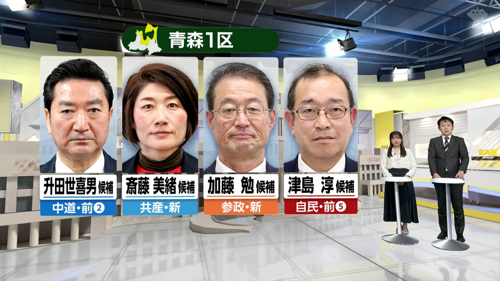 青森1区】中道、共産、参政、自民の4人が立候補 それぞれの第一声