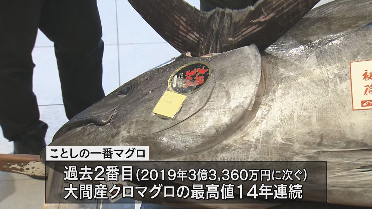 大間マグロに2億円！　過去2番目の高値　大間産の最高値は14年連続　豊洲市場初せり