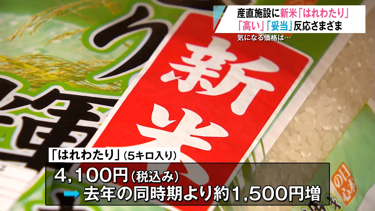 コメ高騰】産直では『新米』販売始まるも…去年より“1,500円”も高い