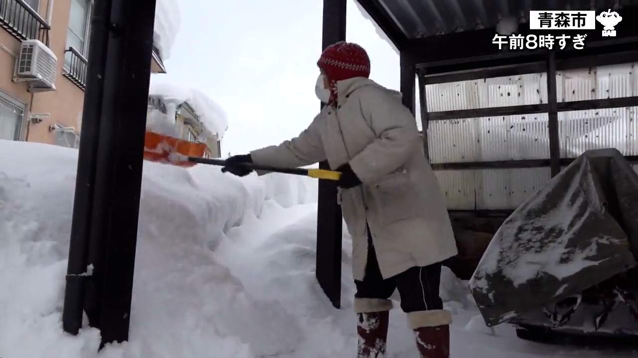 強い冬型で積雪増 青森市は再び140センチを超える（2026年2月8日掲載