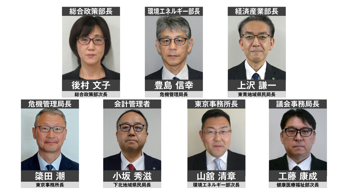 【一覧掲載】2025青森県職員 人事異動(総括主幹級以上)