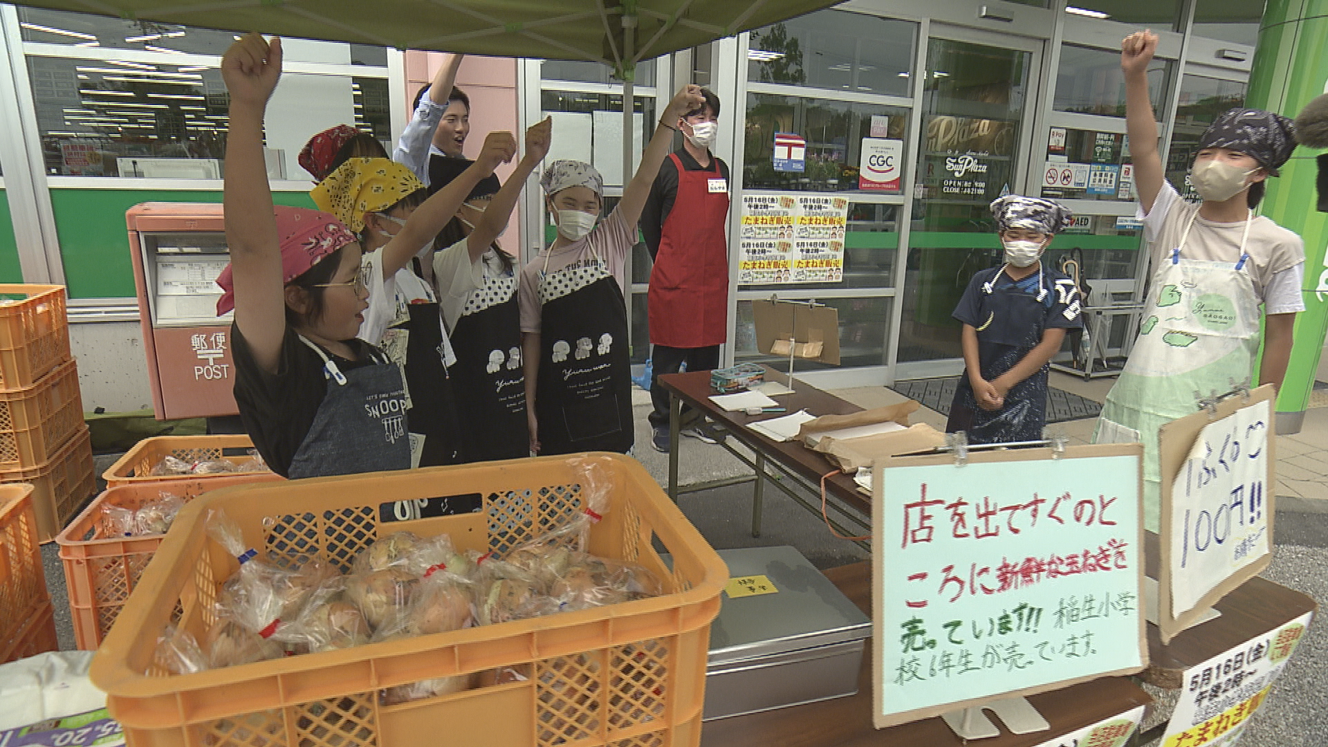 高知県南国市の児童が自分たちで育てたタマネギの販売実習【高知】