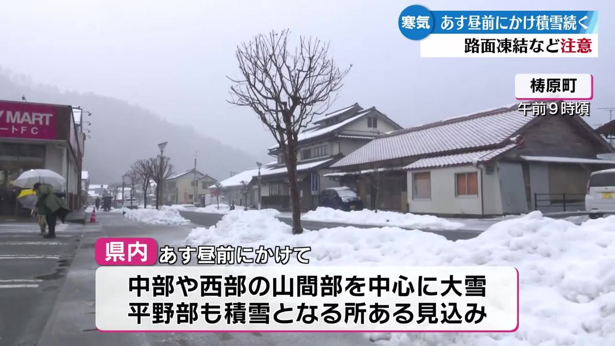 10日昼前にかけて山間部を中心に大雪 各地で厳しい冷え込みとなる見込み【高知】