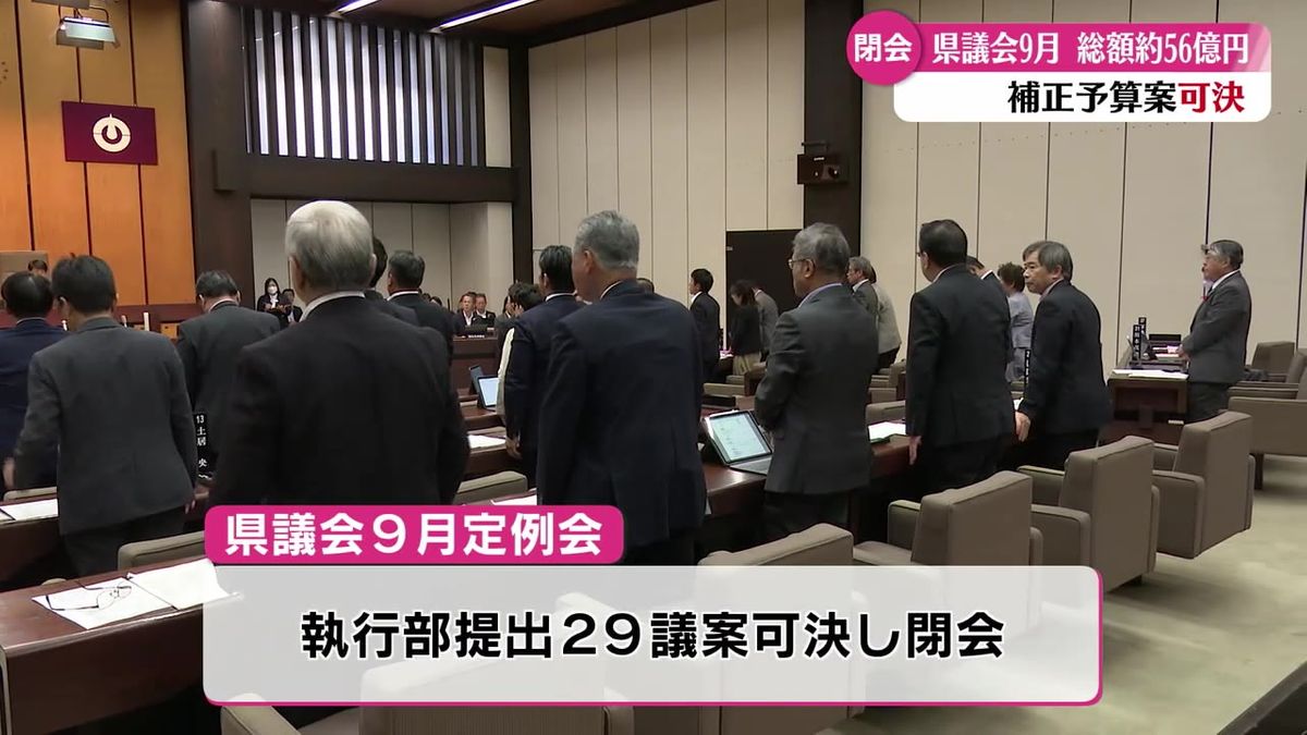 高知県議会 総額約56億円の補正予算案を可決し閉会 知事は停滞する県経済浮揚に改めて決意示す【高知】