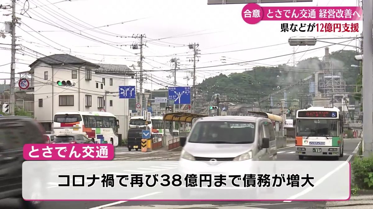 とさでん交通の経営改善に向け 12億円を県と高知市など4市町が合同で支援【高知】