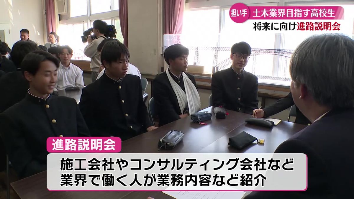 土木業界を目指す高校生対象の進路説明会 高知工業高校で開催【高知】