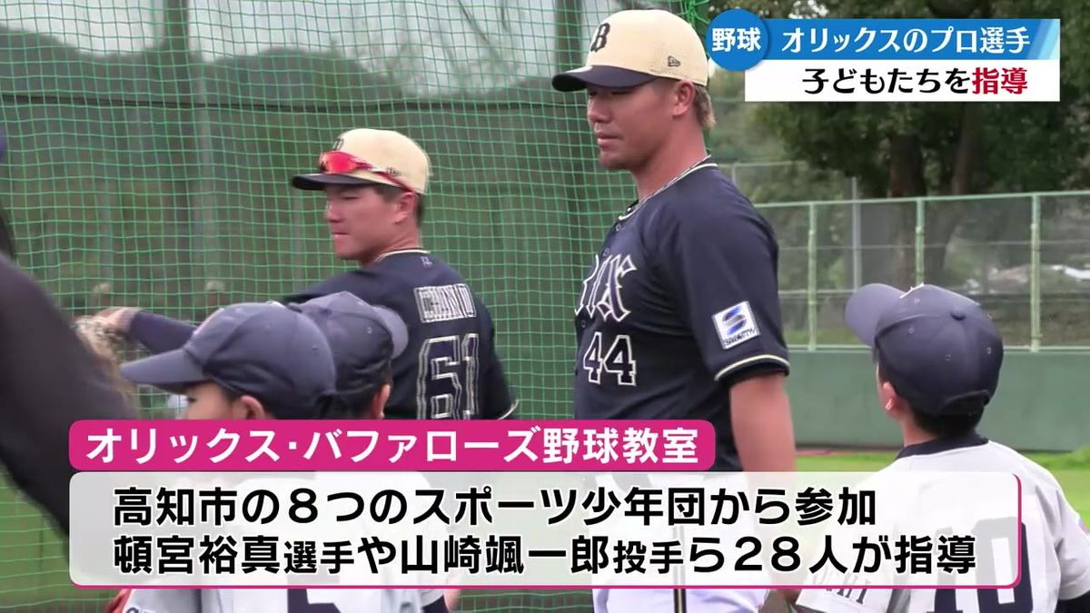 オリックス・バファローズの選手たちによる野球教室 高知市内8つのスポーツ少年団が参加【高知】