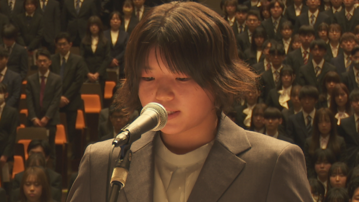 高知大学で入学式 今春から大学院で学ぶ金メダリスト・櫻井つぐみ選手が入学生宣誓【高知】