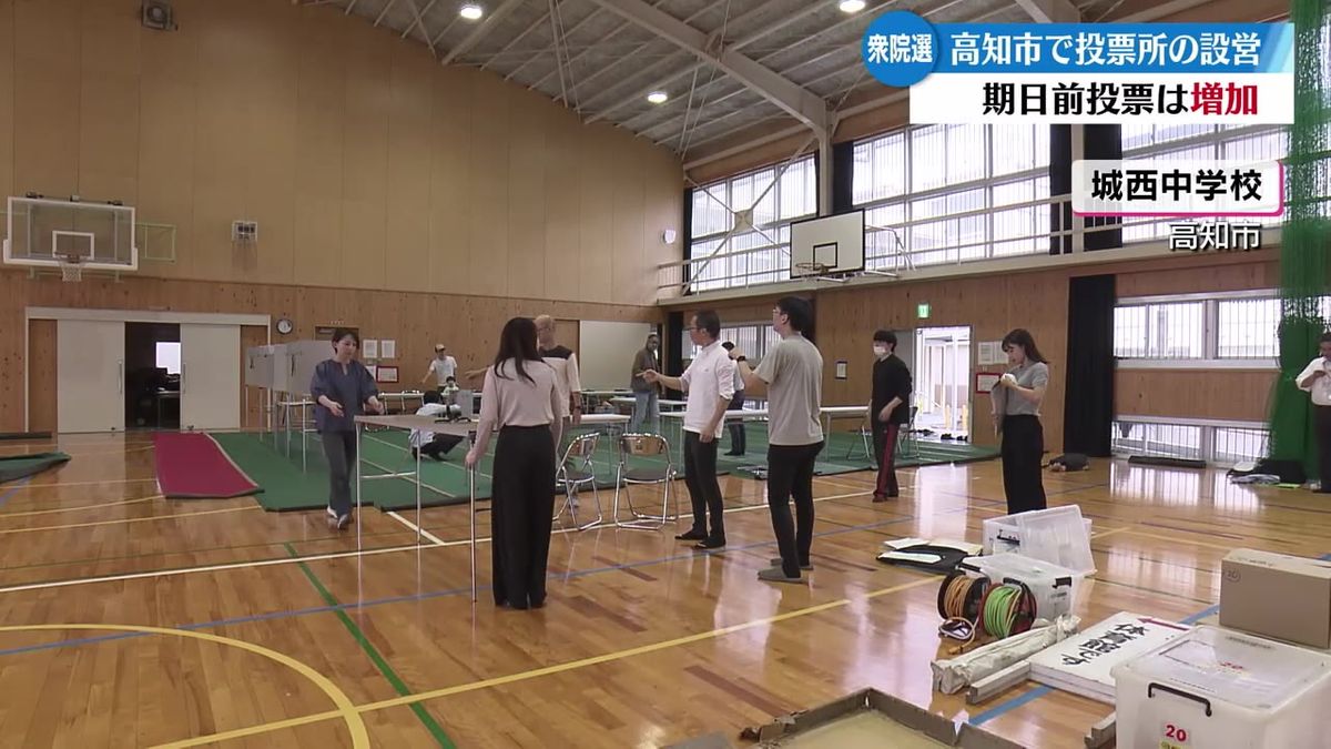 衆議院選挙あす投票日 高知市で投票所の設営【高知】