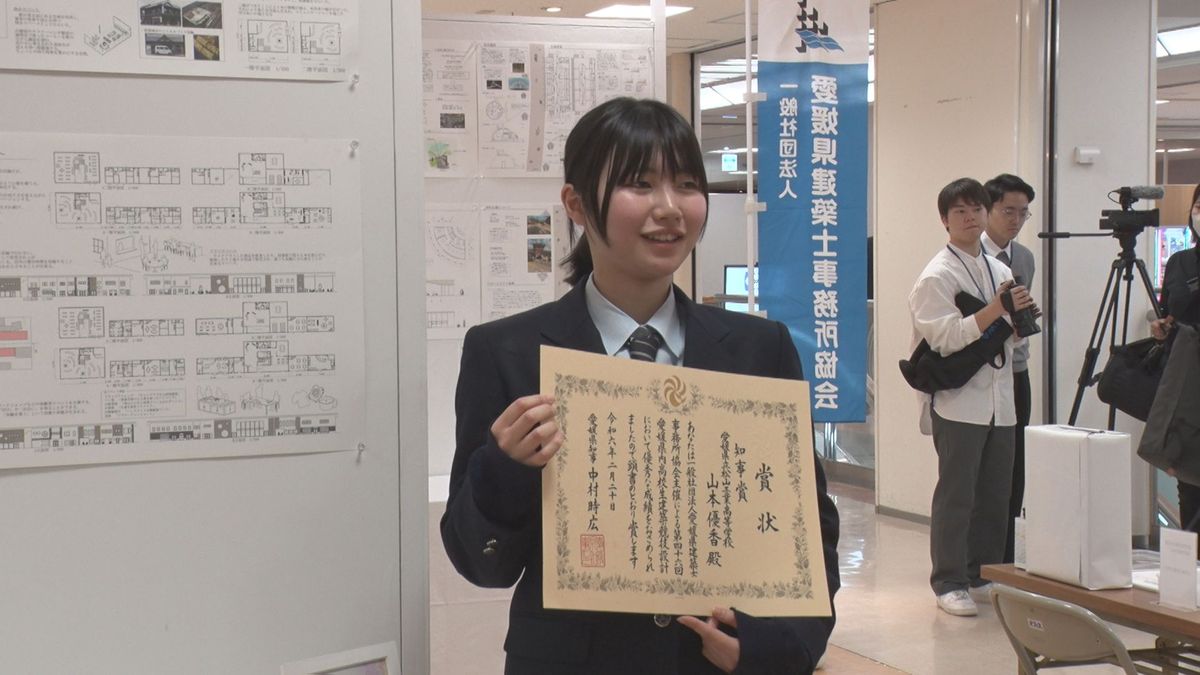 高校生が設計技術やアイデア競う 松山工業3年生が最優秀「商店街に賑わい取り戻す」提案