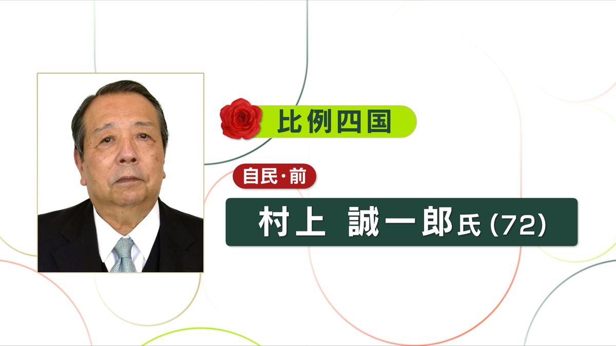 【衆院選】四国比例で自民党前職・村上誠一郎氏が当選確実