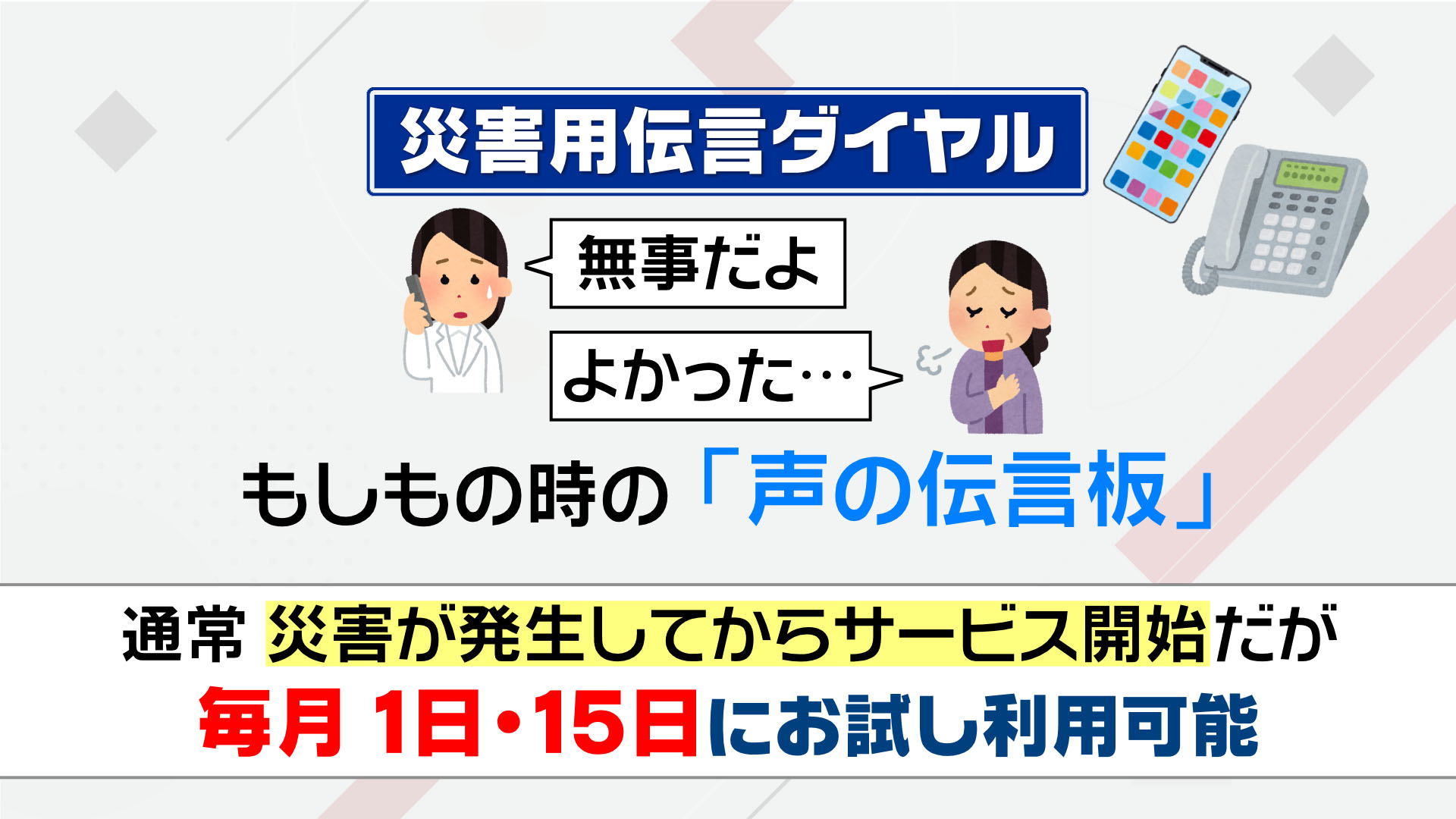 防災メモ】災害時の安否確認どうする？家族で共有しよう 災害用伝言