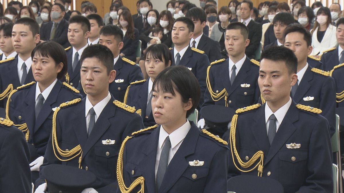 「地域の人に寄り添った警察官に」愛媛県警察学校で初任科生の入校式