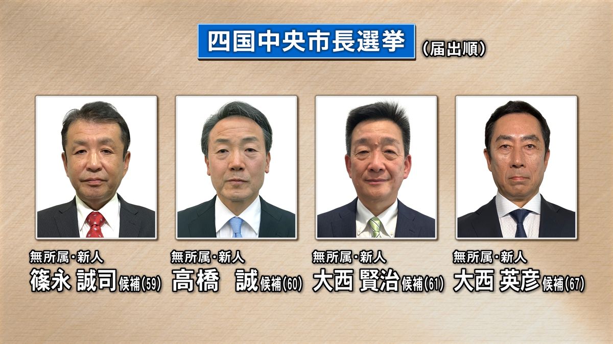 新人4人による選挙戦スタート 四国中央市長選挙告示【愛媛】