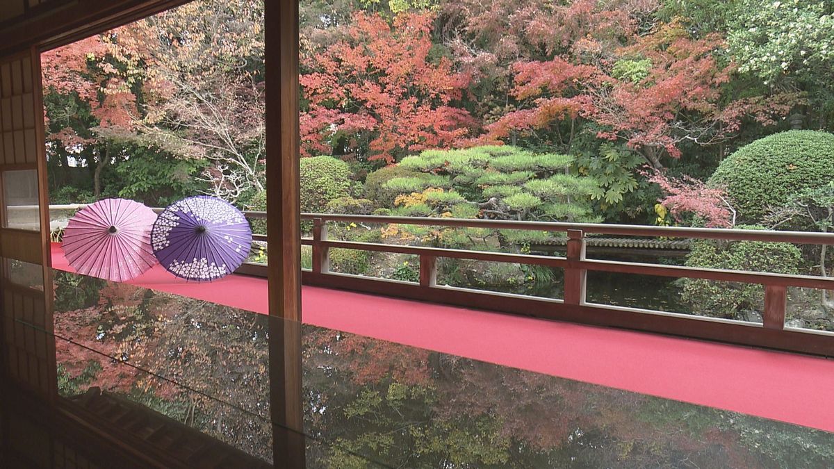 長建寺で楽しめるリフレクション紅葉