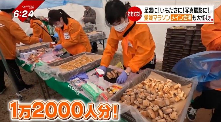 1万2000人分のパンを用意