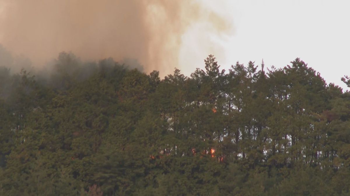 大洲市で山火事　男性１人けが　１日午後６時半現在も延焼中【愛媛】