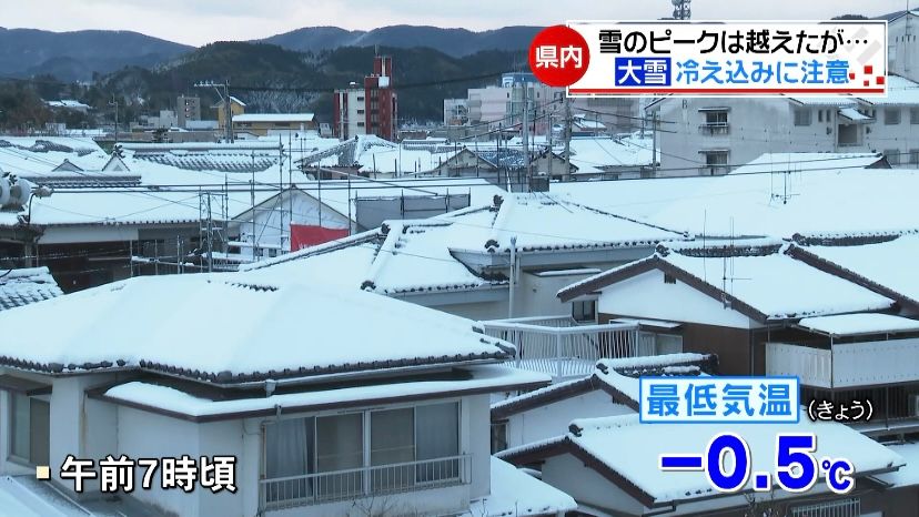 今シーズン一番の寒波で県内は…今夜遅くにかけて南予で大雪も 路面凍結に注意【愛媛】