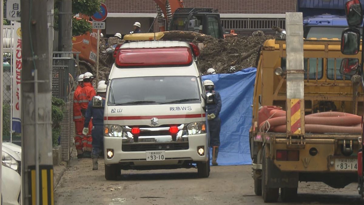 行方不明の3人発見も全員死亡確認　松山城の土砂崩れ　雨まだ続く　土砂災害に十分注意を