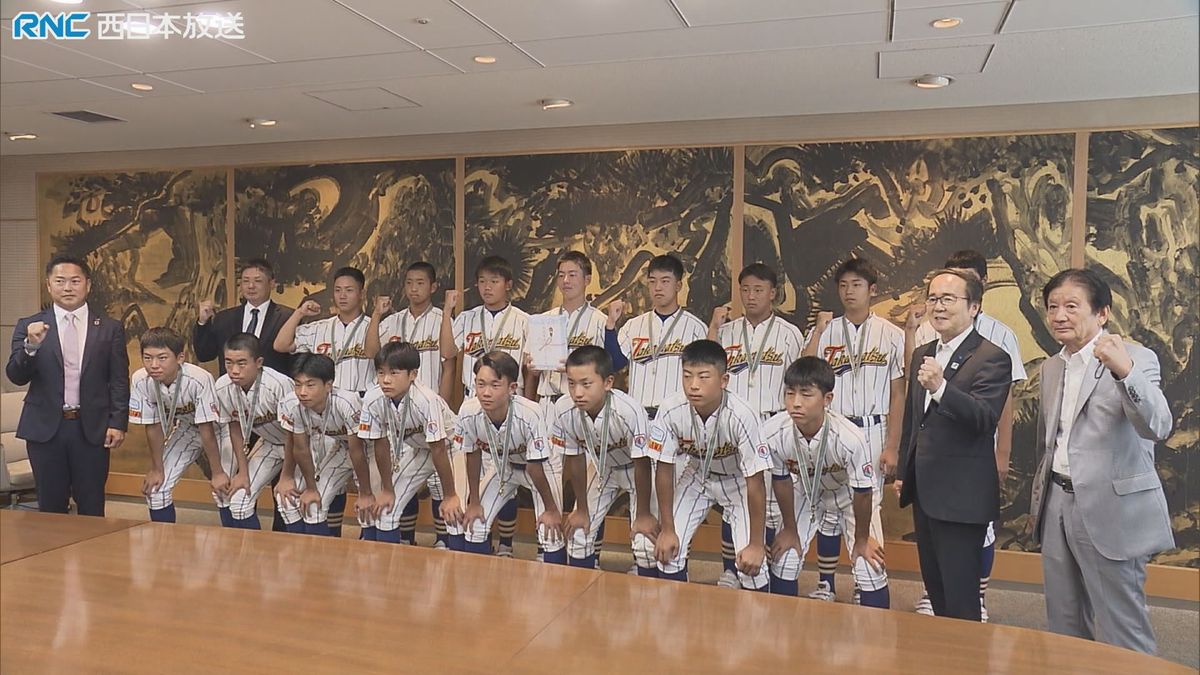 中学生硬式野球チーム「高松ボーイズ」　全国大会進出　知事表敬