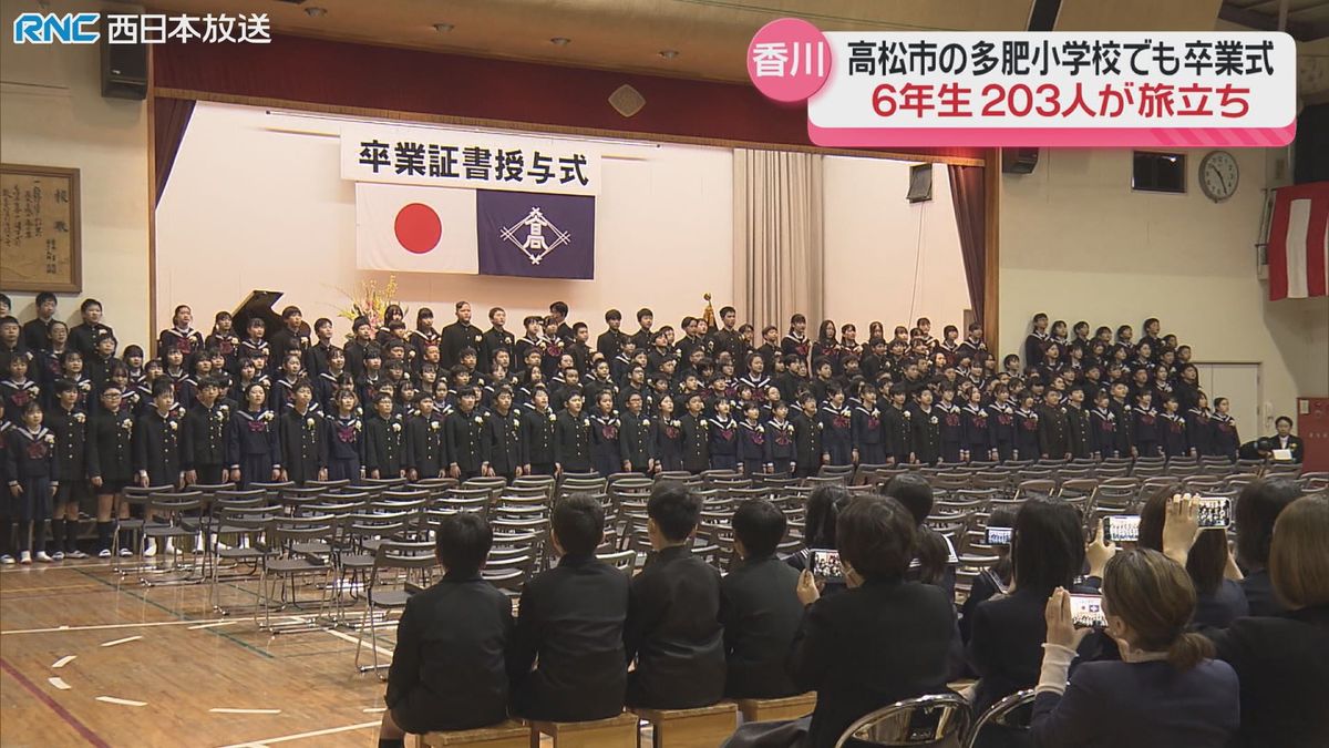 巣立ちの日・・・　香川県内ほとんどの小学校で卒業式