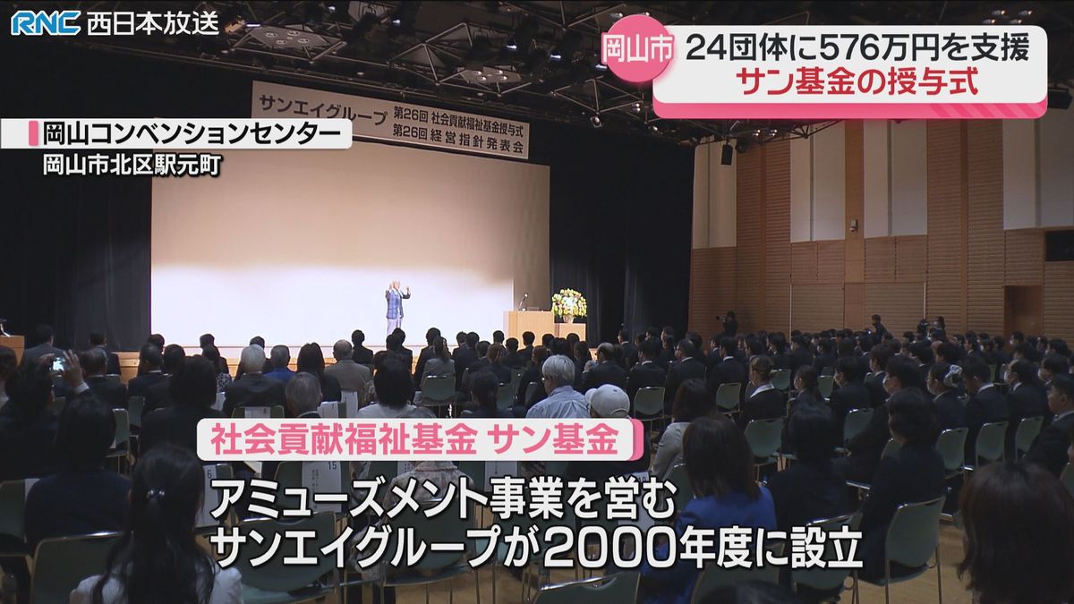 サン基金　授与式　ボランティアや福祉団体など支援