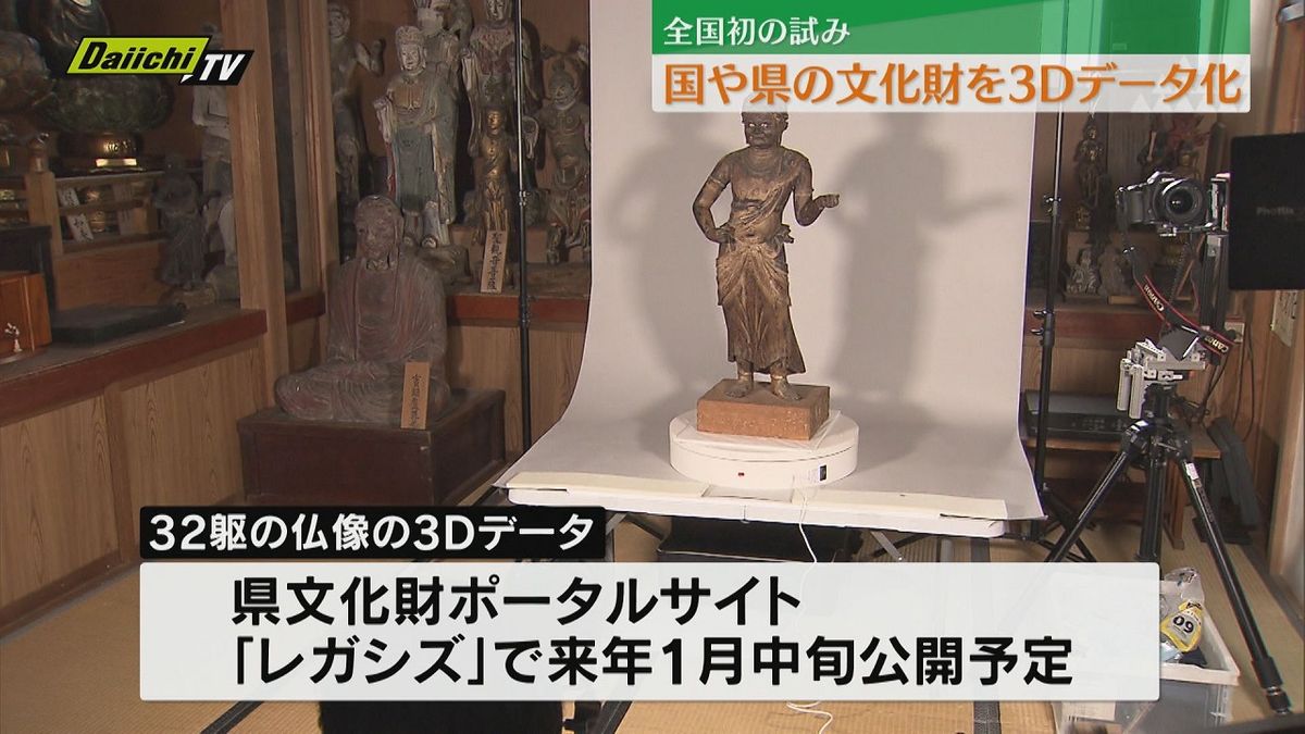 文化財の仏像を３Ⅾデータ化　県内の仏像を網羅的に計測・公開は全国初（静岡）