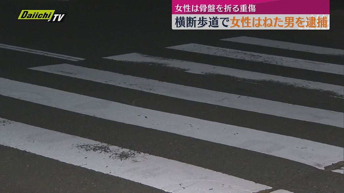 【事故】横断歩道を渡る女性が車にはねられ重傷 無職の男(79)を過失運転傷害の疑いで現行犯逮捕(静岡・磐田市)