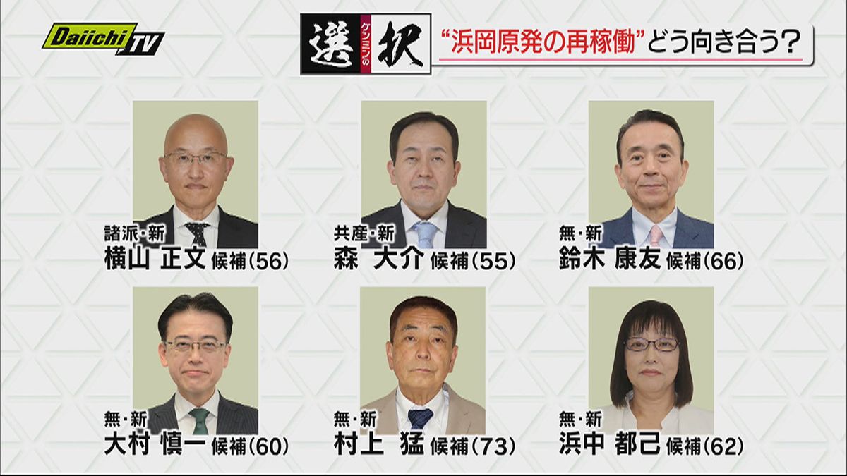 【静岡県知事選】県政重要課題の一つ“浜岡原発の再稼働”について…各立候補者はどう向き合っていくのか？