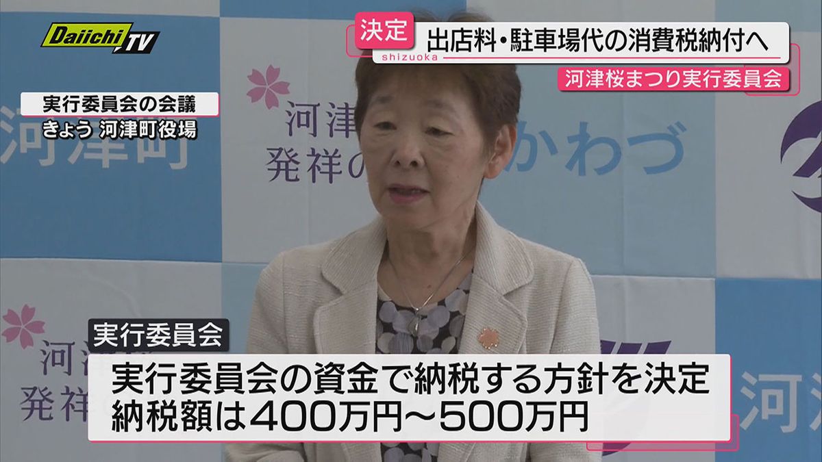 【河津桜まつり】実行委の過去消費税未納問題で納税する方針を決定…計４００万円以上か（静岡・河津町）