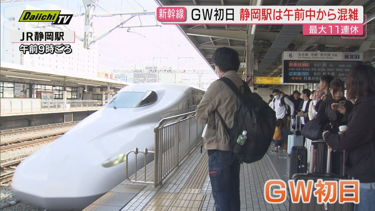 ゴールデンウイーク初日の26日JR静岡駅の混雑は（静岡）