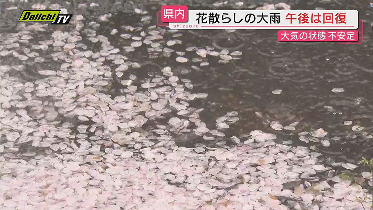 「花散らし」の大雨…午後には天気回復も地盤の緩みに伴う土砂災害など引き続き注意（静岡）