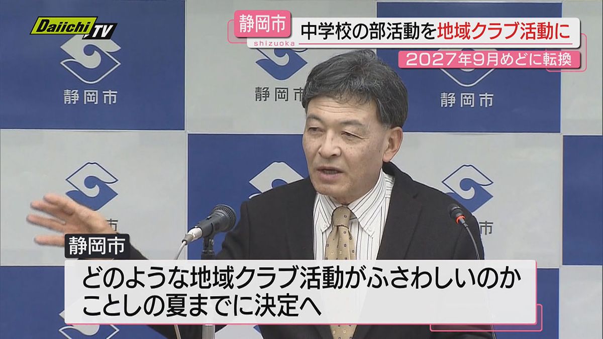 静岡市の中学部活動　2027年秋メドに地域クラブに転換