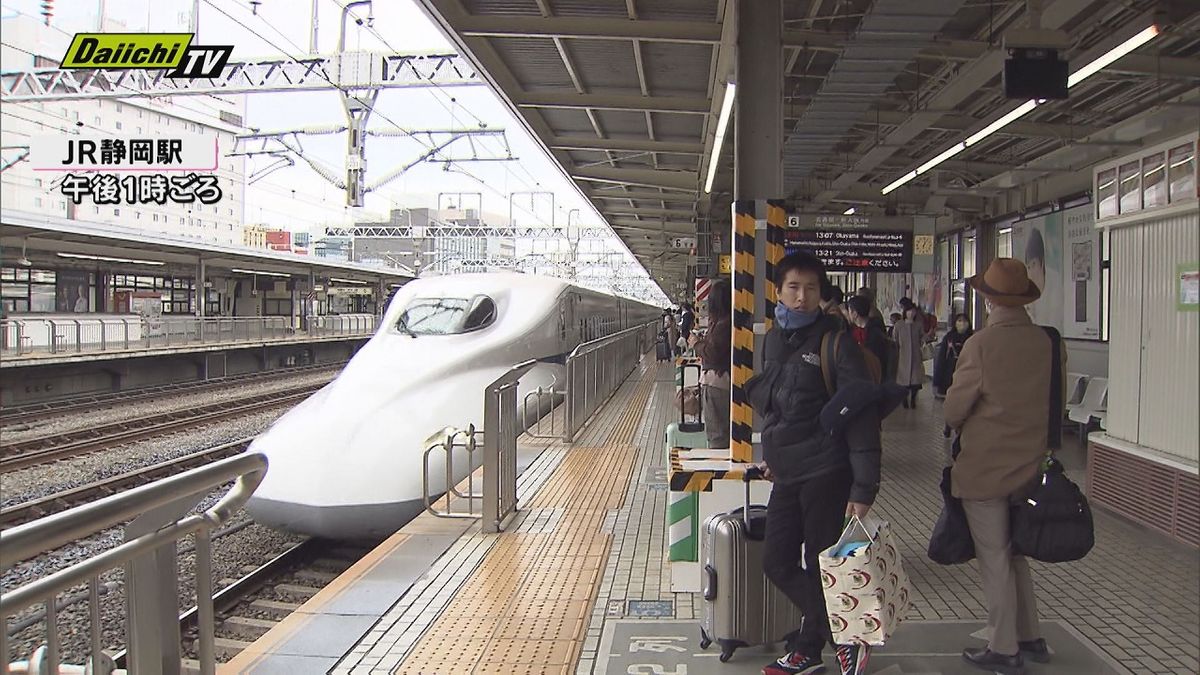 年末年始をふるさとで過ごした人たちのUターンラッシュがピークを迎えJR静岡駅は混雑