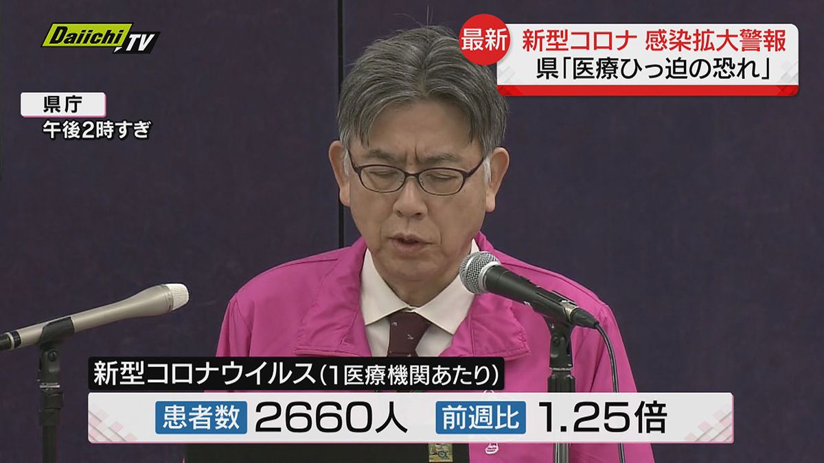 新型コロナ「感染拡大警報」を発令…“医療ひっ迫の恐れ”（静岡県）