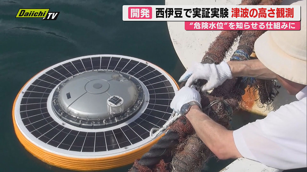 津波防災】人工衛星利用した波高測定装置を西伊豆町の港に設置…津波