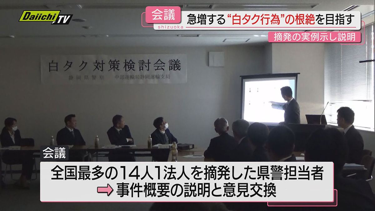 【“白タク”根絶へ】運輸支局はじめ県警･自治体･観光協会など１２団体が参加し対策検討会議開催（静岡）