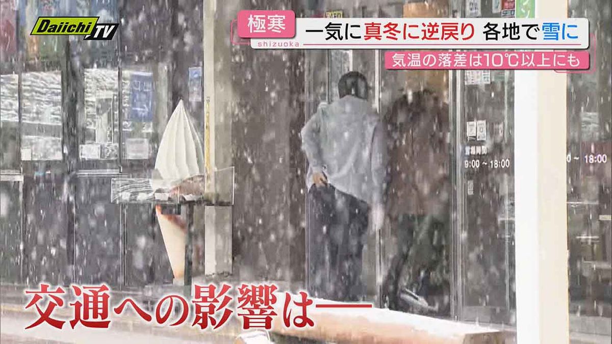 【寒の戻り】どんより冷え冷え景色に震え｢こんなはずでは｣戸惑う観光客…帰路の降雪影響懸念も（静岡）