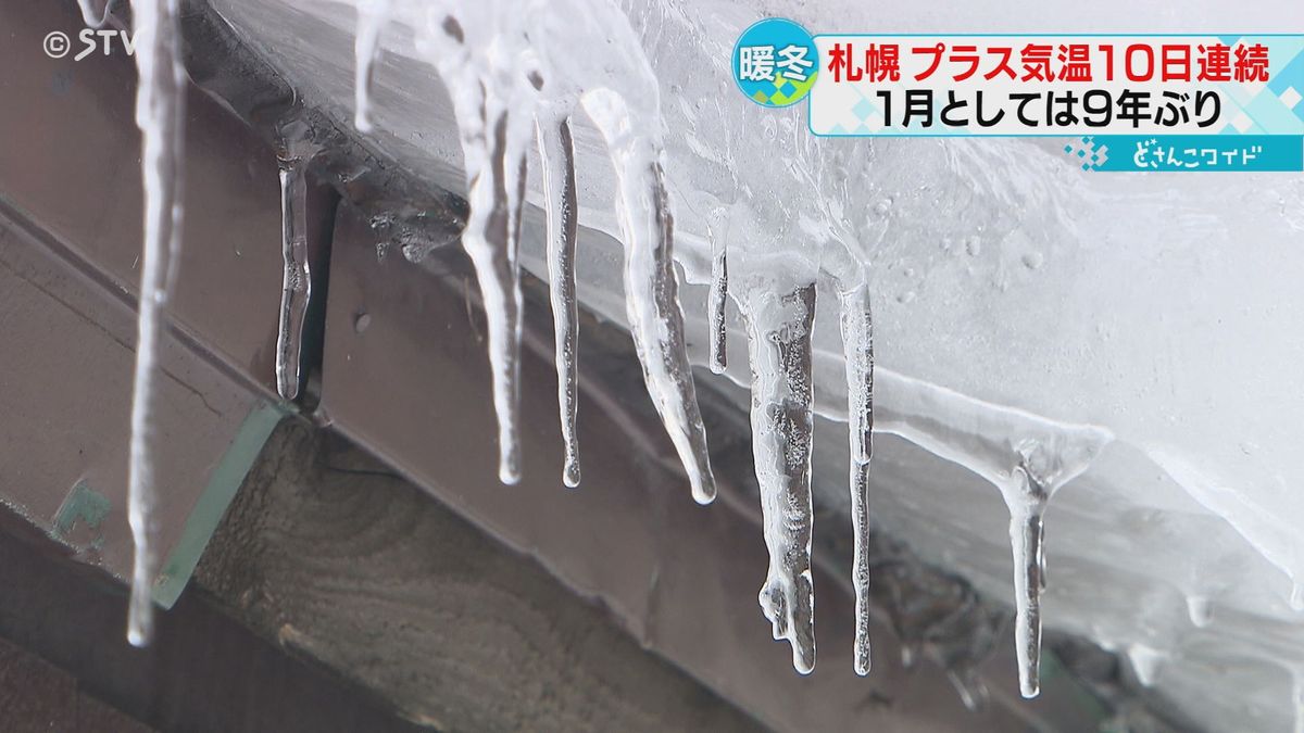 雪まつり時期なのに…季節外れの暖かさ　「危険です」ガタガタ路面は凍ってツルツル　北海道
