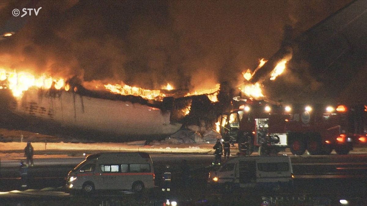 新千歳空港発のJAL516便　羽田空港で海上保安庁の航空機と衝突・炎上　乗客・乗員は全員脱出